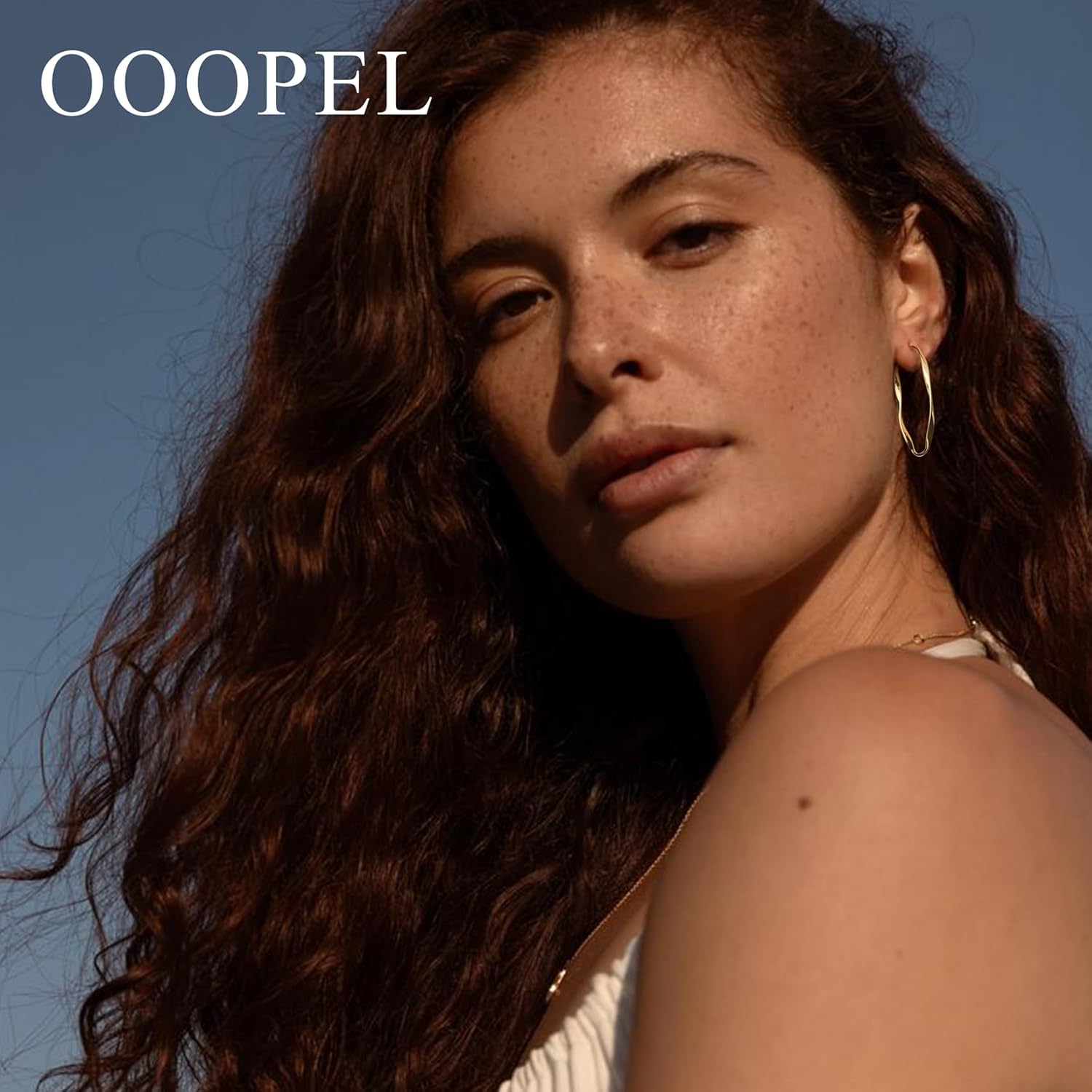 OOOPEL Gold Hoops Earrings for Women, Big 925 Sterling Silver Hoop Earrings Lightweight Hypoallergenic Sterling Silver Hoop Earrings for Women 30MM 40MM 50MM 60MM